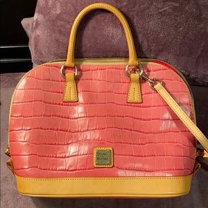 DOONEY & BOURKE  Pink Crocodile Embossed Leather
